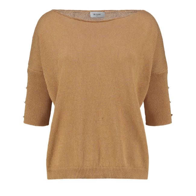 Be Pure JODY KNIT TOP CAMEL/GOLD