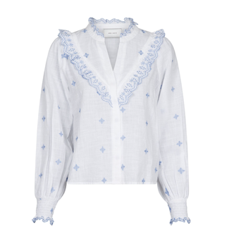 Neo Noir Degas Blouse White/Light Blue