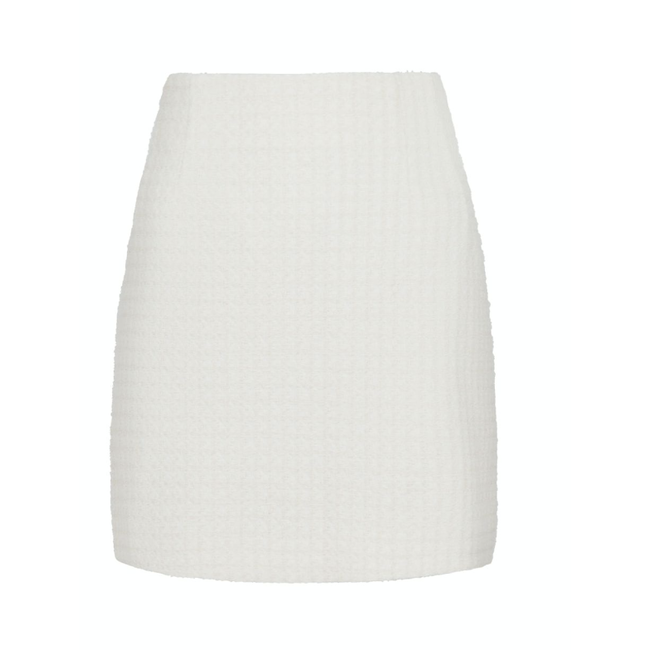 Neo Noir Helmine Check Boucle Skirt Off White