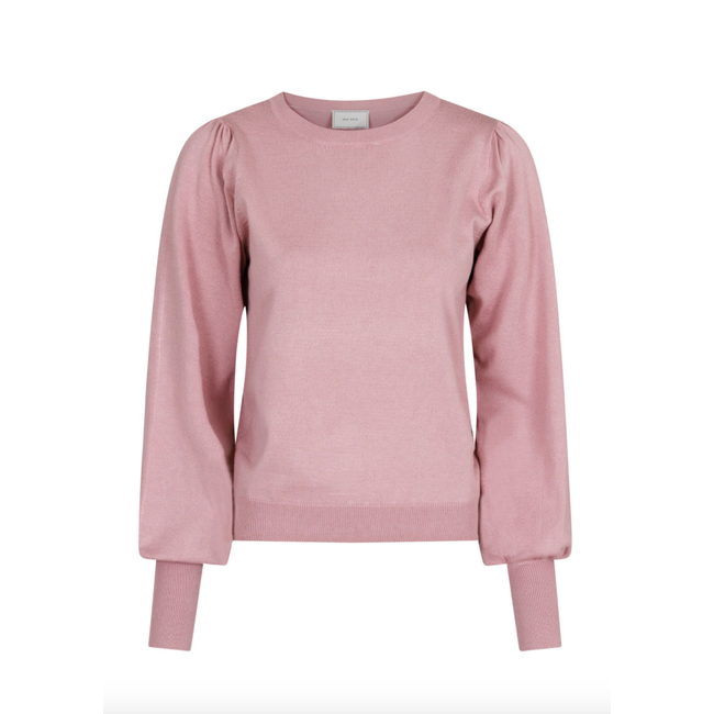 Neo Noir MAGDALENA SOLID KNIT BLOUSE ASH ROSE