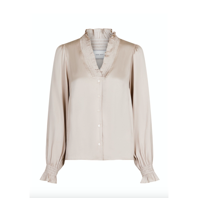 Neo Noir BRIELLE SATIN BLOUSE CHAMPAGNE