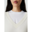 PEOPLE'S REPUBLIC OF CASHMERE BOXY V-NECK WHITE