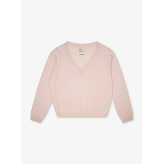 PEOPLE'S REPLUBIC OF CASHMERE BOXY V-NECK LIGHT PINK
