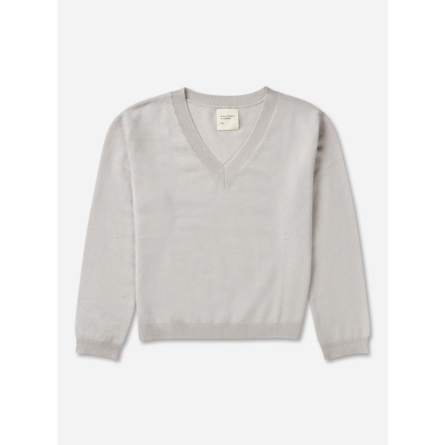 PEOPLE'S REPUBLIC OF CASHMERE BOXY V-NECK DUSTY GREY
