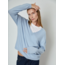 PEOPLE'S REPUBLIC OF CASHMERE BOXY V-NECK LIGHT BLUE