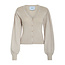 Minus JULIE V-NECK LONG SLEEVE KNIT CARDIGAN SAND GRAY MELANGE