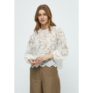 Minus MISALA LONG SLEEVE LACE BLOUSE WHITE