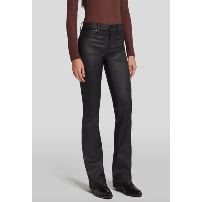 7 FOR ALL MANKIND BOOTCUT COATED BLACK