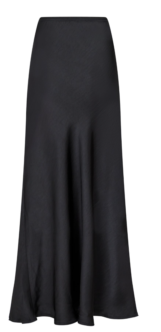 elasticated sateen skirt