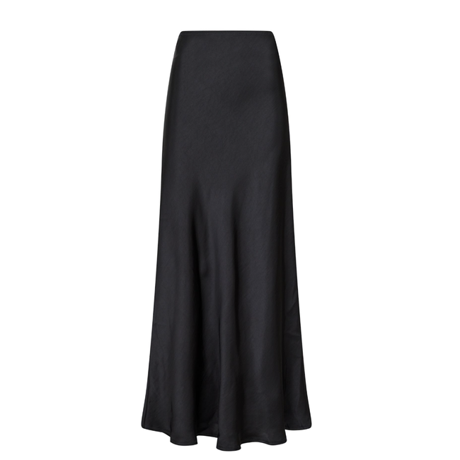 Neo Noir VICKY HEAVY SATEEN SKIRT BLACK