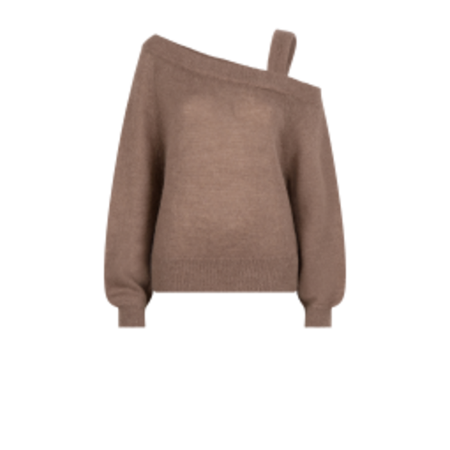 Dante 6 YONKA OFF SHOULDER SWEATER PURE TAUPE
