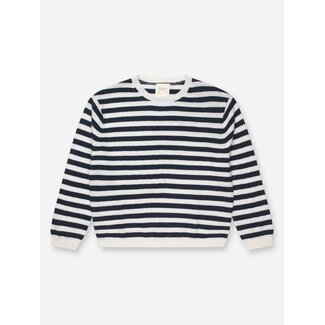 PEOPLE'S REPLUBIC OF CASHMERE WOMEN'S BOXY O-NECK CLOUD/NAVY