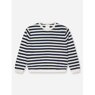 PEOPLE'S REPUBLIC OF CASHMERE WOMEN'S BOXY O-NECK CLOUD/NAVY