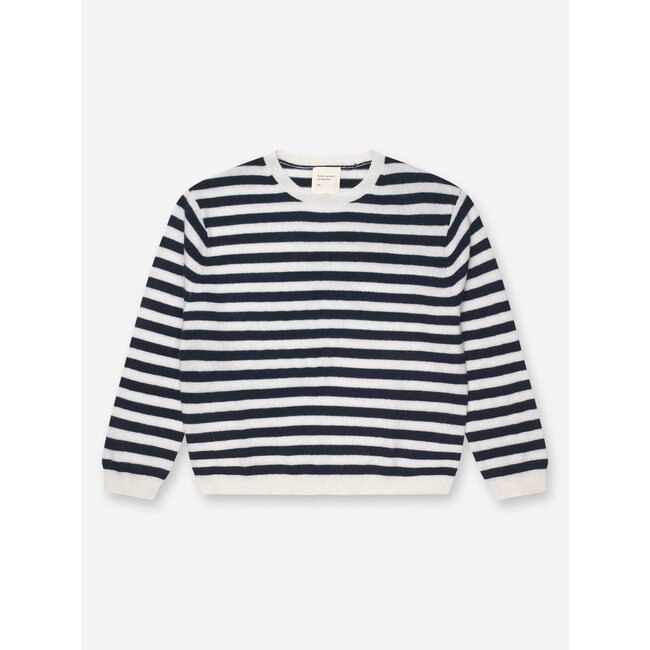 PEOPLE'S REPLUBIC OF CASHMERE WOMEN'S BOXY O-NECK CLOUD/NAVY