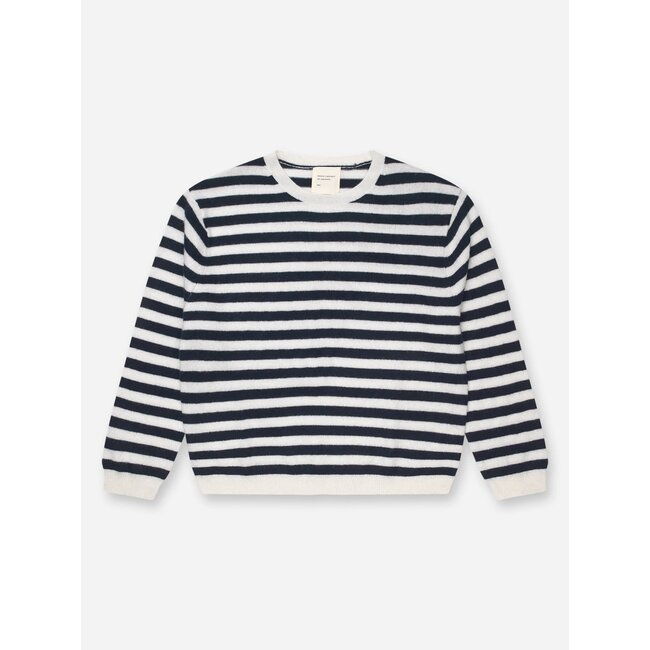 PEOPLE'S REPUBLIC OF CASHMERE WOMEN'S BOXY O-NECK CLOUD/NAVY