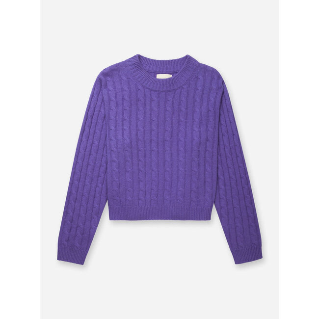 PEOPLE'S REPLUBIC OF CASHMERE PREMIUM CLASSIC CABLEKNIT PURPLE