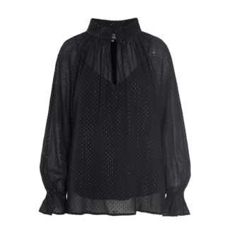 Dea Kudibal CASSISA BLOUSE WITH ELASTIC CUFFS LUREX BLACK