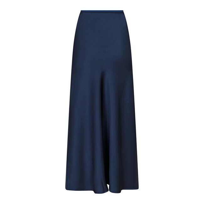 Neo Noir VICKY HEAVY SATEEN SKIRT MIDNIGHT BLUE