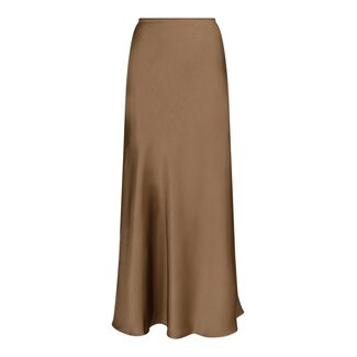 Neo Noir VICKY HEAVY SATEEN SKIRT DARK TAUPE