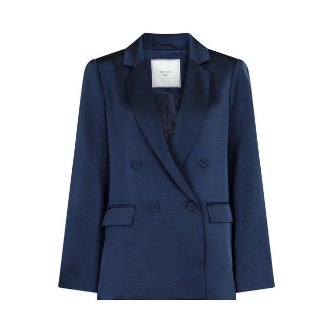 Neo Noir JARDIN HEAVY SATEEN BLAZER MIDNIGHT BLUE