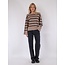 Neo Noir SHANA STRIPE KNIT BLOUSE KHAKI