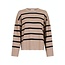 Neo Noir SHANA STRIPE KNIT BLOUSE KHAKI