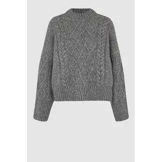 Second Female DIA KNIT O-NECK GREY MELANGE