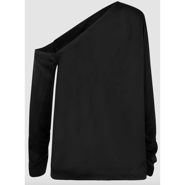 Second Female GALERIES ONE SHOULDER BLOUSE BLACK