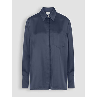 Dante 6 LOUDA BUTTON UP LONG SHIRT CARBON BLUE