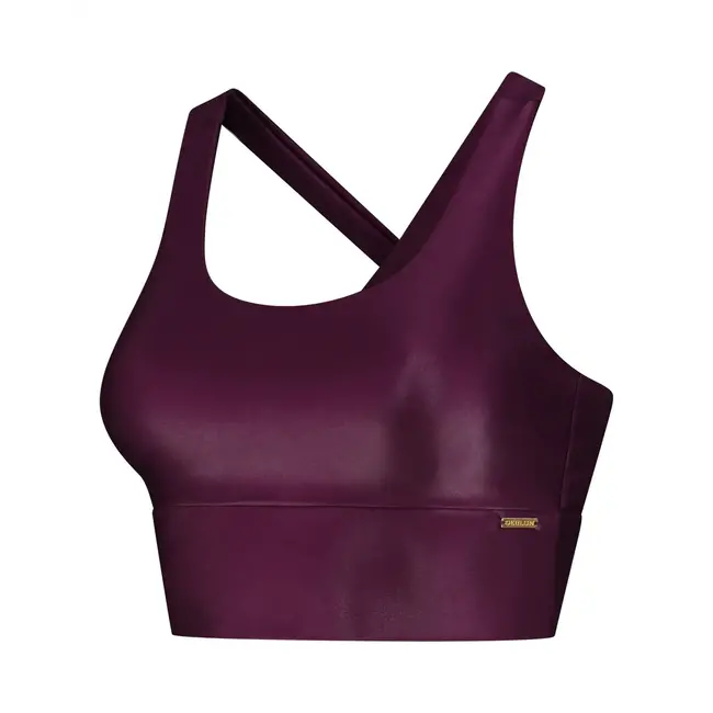Deblon Sports SARAH CROSS TOP SHINE BURGUNDY 8918