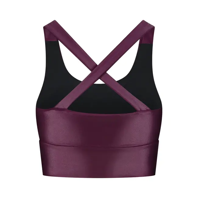Deblon Sports SARAH CROSS TOP SHINE BURGUNDY 8918