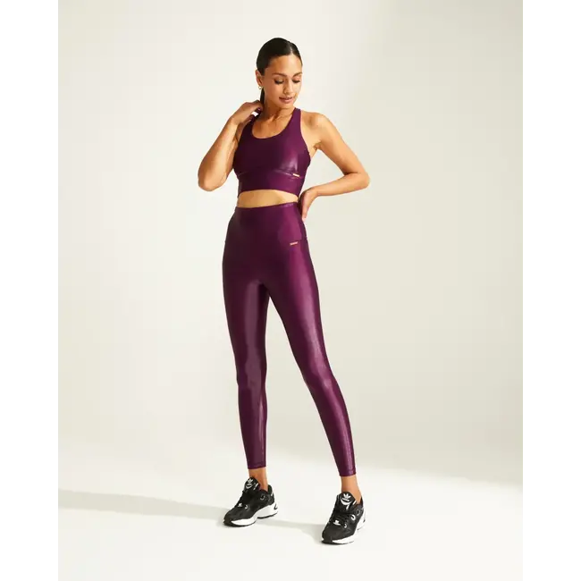 Deblon Sports SARAH CROSS TOP SHINE BURGUNDY 8918