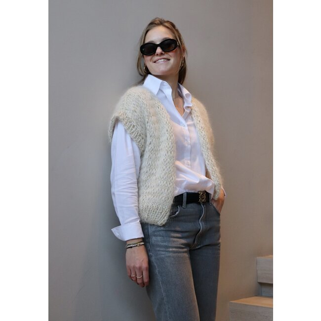 Studio Lavendel GIGI GILET WHITE GOLD