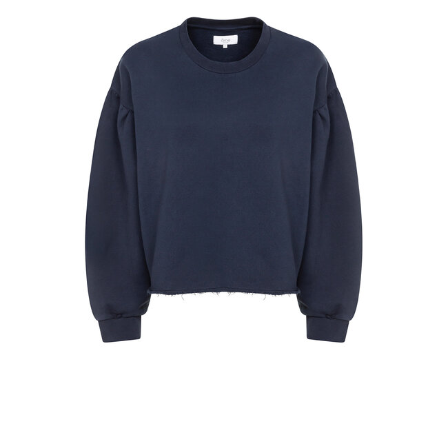 Ame antwerp HARLEEN NAVY SWEATSHIRT WITH PUFF SLEEVES