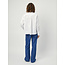 Dante 6 WHITLEY CROPPED STRIPE SHIRT WHITE/BLUE