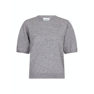 Neo Noir MISSY KNIT TEE LIGHT GREY