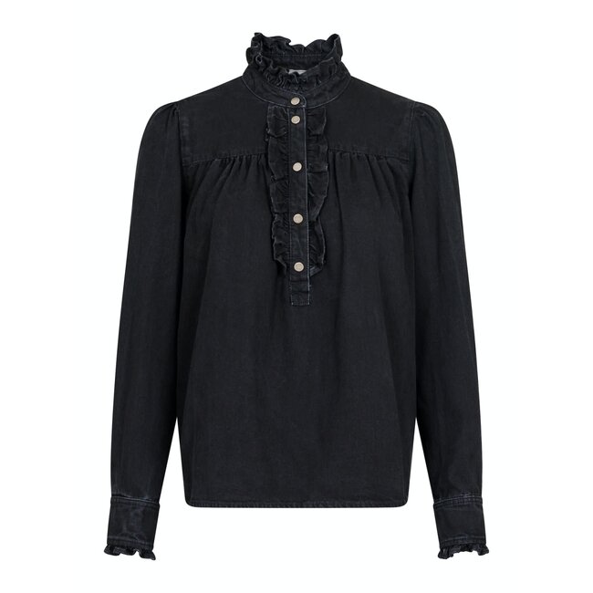 Neo Noir JUSTINE DENIM SHIRT BLACK