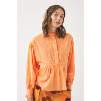 Antik Batik ANNA BLOUSE TANGERINE