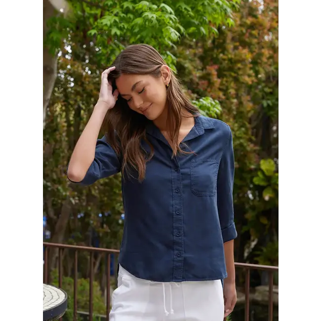 Bella Dahl SHIRT TAIL BUTTON DOWN ENDLESS SEA