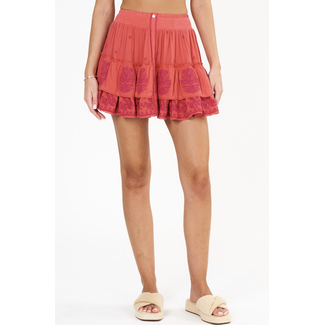 Mabe MINA EMB MINI SKIRT CORAL