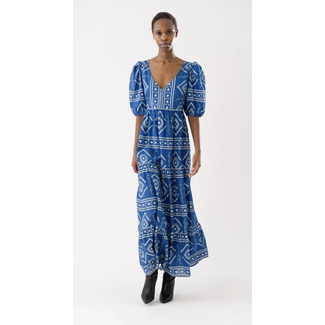 Lollys Laundry GAMBOLL MAXI DRESS SS BLUE