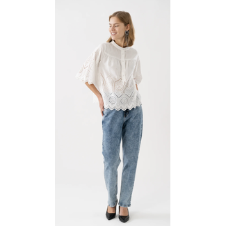 Lollys Laundry LOUISELL BLOUSE SS WHITE