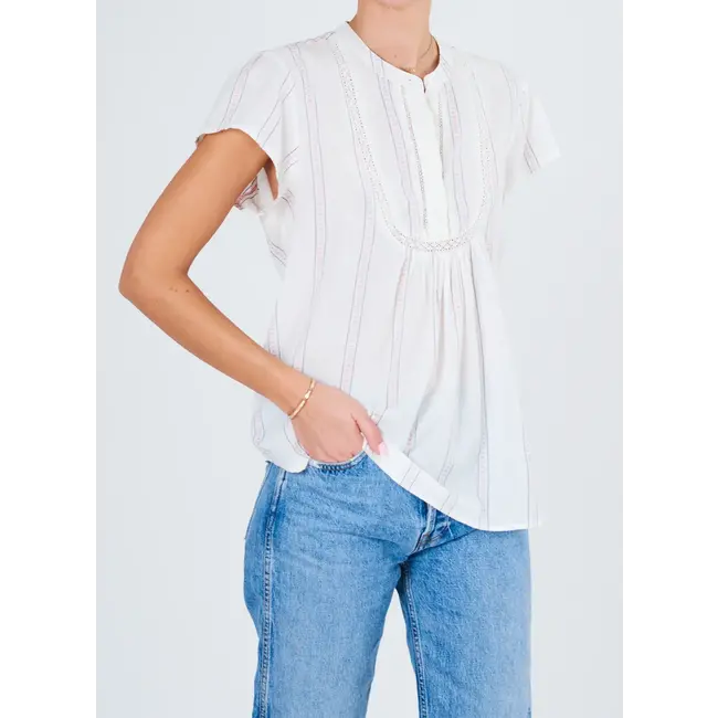 Mabe FREYA LACE TOP STRIPE