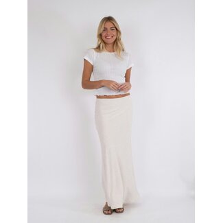 Neo Noir VISO LINEN SKIRT 815 NATURAL