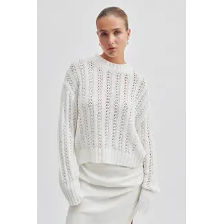 Second Female SHEFALI KNIT O-NECK SNOW WHITE