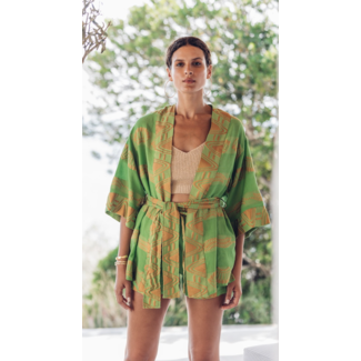 Nema Resort Wear KIMONO ZAKAR YELLOWGREEN