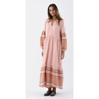 Lollys Laundry MARNIELL MAXI DRESS LS 36 DUSTY ROSE