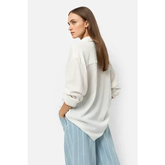 Ame antwerp DADDY OFF WHITE CREPE  MEN'S SHIRT