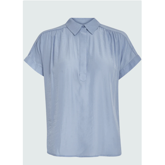 Minus MSAYAME SHORT SLEEVE BLOUSE VISTA BLUE