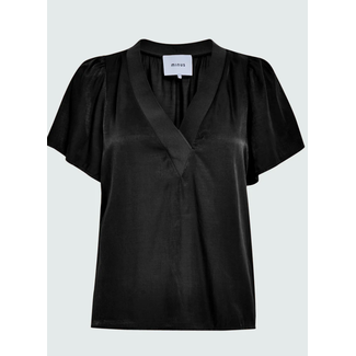 Minus MSLIRENE V-NECK BLOUSE BLACK